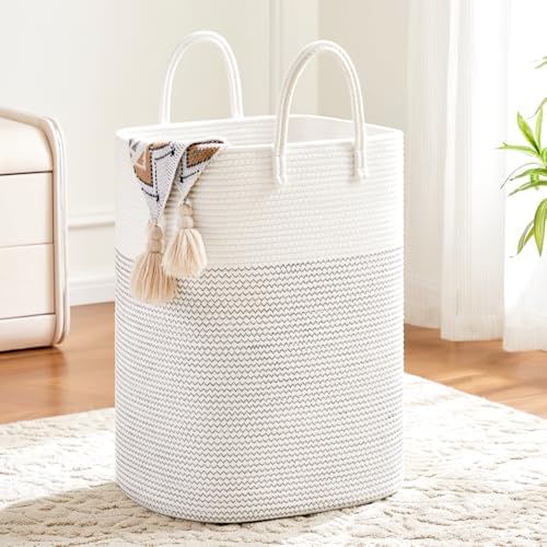Artfeel Laundry Basket, Woven Cotton Rope Laundry Hamper, 100L Versatile Storage by Artfeel