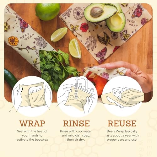 Bee's Wrap Beeswax Food Wraps, 3 Pack Assorted - Image 5