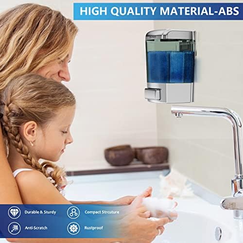 SVAVO Wall Mounted Soap Dispenser Kitchen Bathroom Manual Soap Dispenser - Image 6