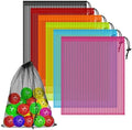 6 Pack Mesh Bag Drawstring for Storage, 14 x 17 Inch Net Bags by COIDEA