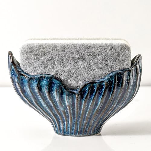 Uiddo Sponge Holder for Kitchen Sink, Ceramic Sponge Holder by Uiddo