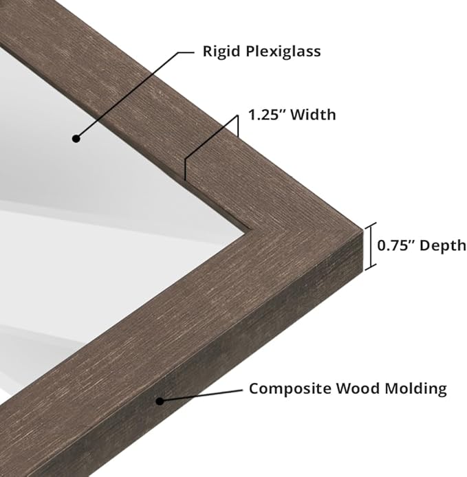 wallsthatspeak 15x19 Brown American Barn Picture Frame for Puzzles Posters Photos or Artwork