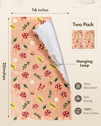 Miss Adola 370GSM Cotton Waffle Kitchen Towels - Image 4