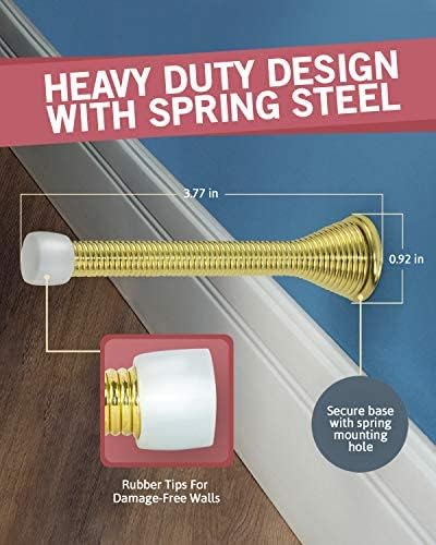 Jack N’ Drill 11-Pack Spring Door Stop 3 ¾-inch Heavy Duty and Flexible Door - Image 6