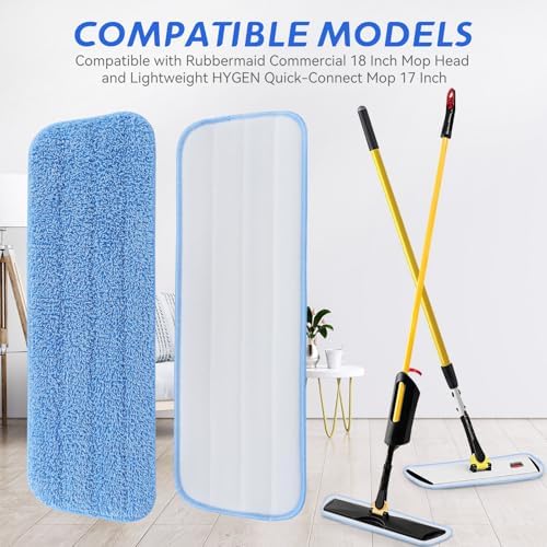 Replacement Microfiber Pad Fit for Rubbermaid Commercial 18 Inch and 17 Inch Mop - Image 4