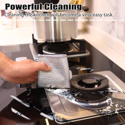 Navona 30 Pcs New Upgrade Steel Wire Dishcloth, Double-Layer Steel Wire - Image 5