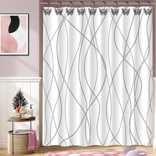 Decorative Shower Curtain Hooks, Rustproof Shower Curtain Hanger Clips - Image 3