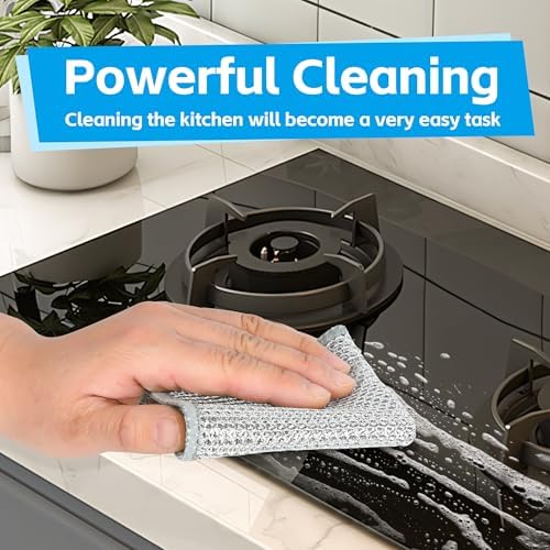 24Pack Multipurpose Wire Dishwashing Rags, Upgrade Non Scratch Wire Dishcloth - Image 7