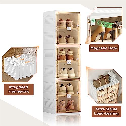 ANTBOX Shoe Organizer Storage Box, Portable Folding Shoe Rack - Image 5