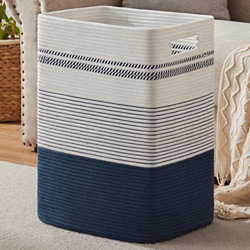 80L Large Cotton Rope Laundry Basket by SIXDOVE