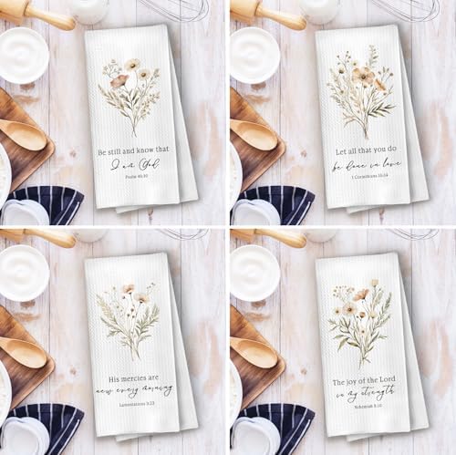 Floral Christian Kitchen Towels Set - Image 2