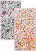 2 Pack Boho Floral Large Kitchen Tea Towels 15" x 30" by STASOPTK