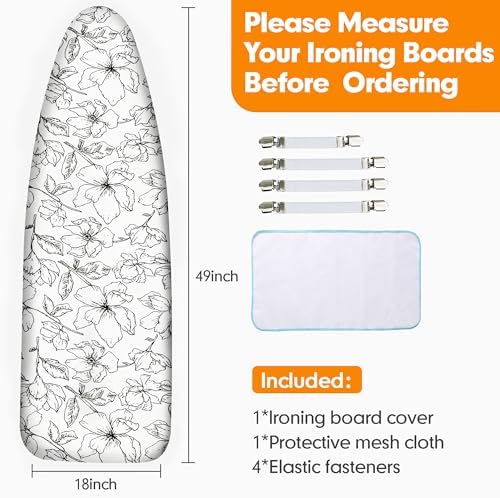 Ironing Board Cover and Pad, 18x49 Extra Wide, Scorch Resistant - Image 6