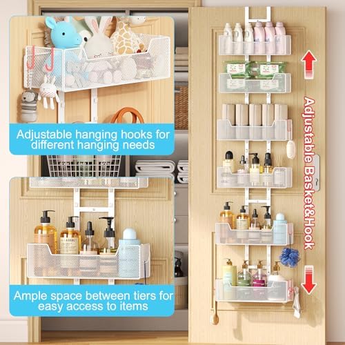 Hongtamoya Over The Door Organizer, Metal Hanging Door Organizer - Image 4