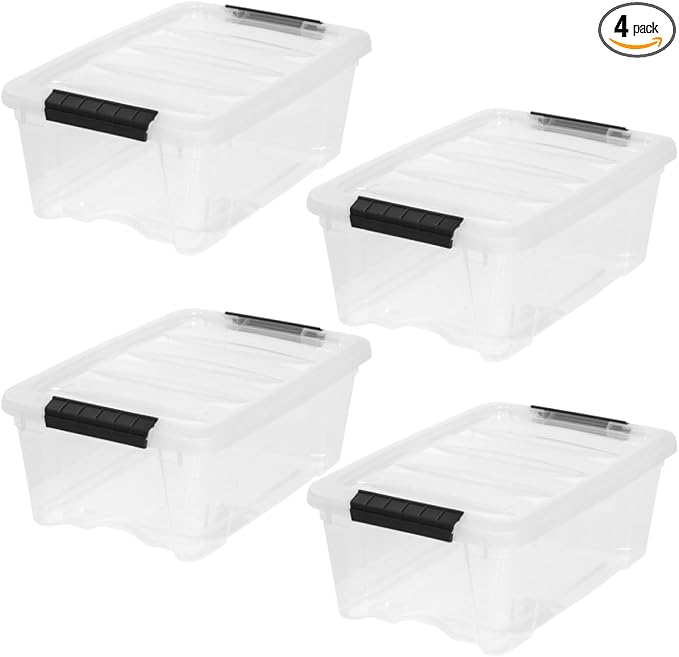 IRIS USA 4-Pack 13 Quart Storage Bins by IRISUSA