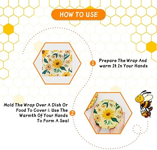 Beeswax Wrap, 9 Pack Eco-Friendly Beeswax Wraps - Image 4