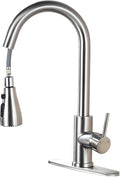 Kitchen Faucet with Pull Down Sprayer，Brushed Nickel, Kitchen Sink Faucet，High by Unknown
