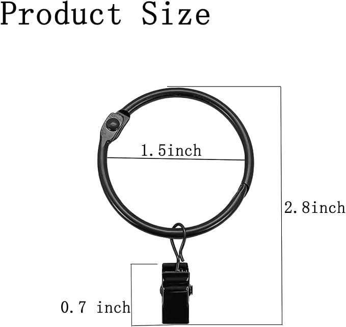 16 Pack Openable Curtain Rings - Image 2