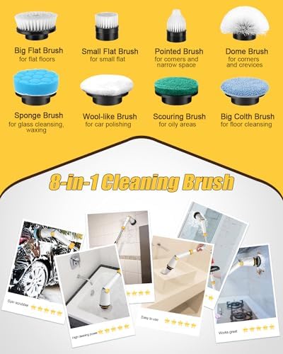 Qimedo Electric Spin Scrubber Q2, 4000mAh Battery, 1500RPM High Power - Image 6