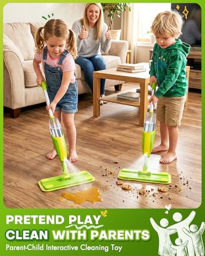 Toddler Spray Mop-Montessori Toys Mini Size Cleaning Mini Mop that Really Spray - Image 3