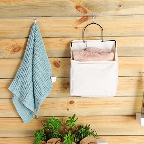 Chumia 6 Pack Wall Hanging Storage Basket Bathroom Closet Hanging Storage Bag - Image 6