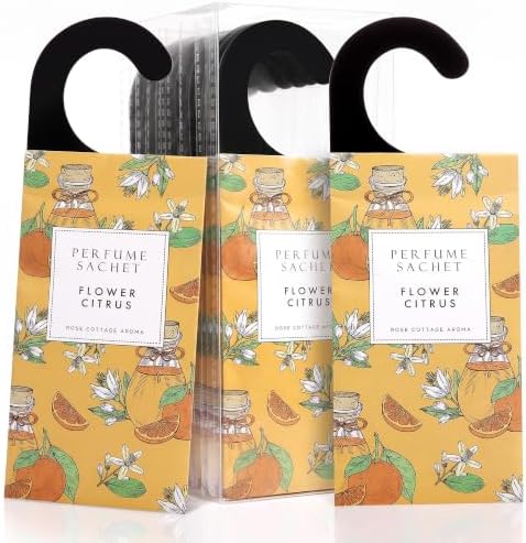 Large 12 Packs Flower Citrus Hanging Scented Sachets Long-Lasting Closet by ROSECOTTAGE