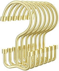 24 Pcs Shower Curtain Hooks, OEH Shower Curtain Rings, Durable Gold Shower by OEH