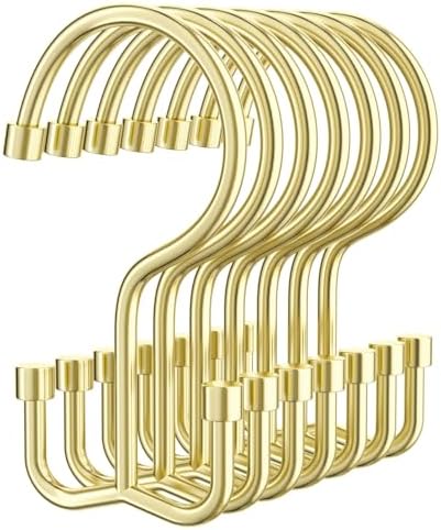 OEH Shower Curtain Hooks, Durable Gold Shower Curtain Hooks Rust Proof by OEH