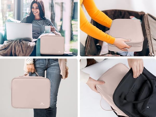 MATEIN Travel Cord Organizer for Women, Large Tech Storage Bag, Soft Pink | - Image 8