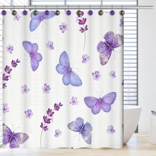 12PCS Purple Decorative Shower Curtain Hooks - Image 5