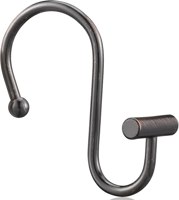 Bronze Shower Curtain Hooks, Rust Proof Shower Curtain Rings - Image 2