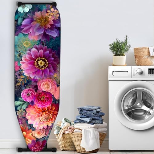 Nuxovilar Colorful Floral Ironing Board Cover 15x54 Inches Polyester - Image 3