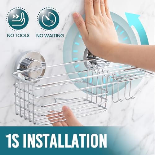 TAILI Shower Caddy Suction Cup, 3 Pack Shelves - Image 2