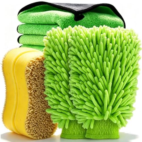6PCS Microfiber Car Wash Mitt by LTGABA