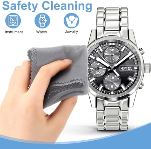 Frienda 12 Pack Large Glass Cleaning Cloth, Light Gray - Image 6