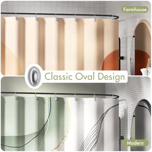AmazerBath Chrome Shower Curtain Hooks, Decorative Modern Shower Curtain Hangers - Image 4