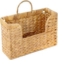Magazine Holder Wall Basket Water Hyacinth Woven Mail Organizer, Wicker Wall by PINXIURY