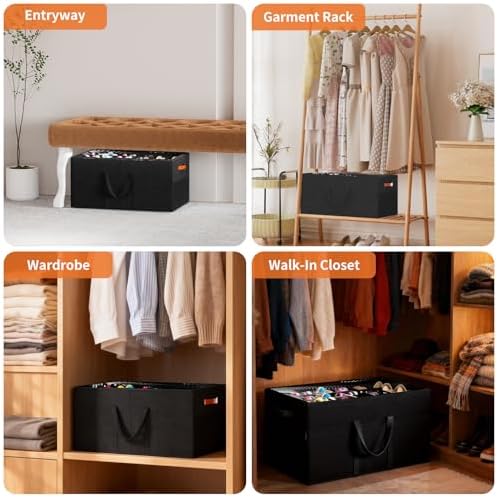 Aokeyee 2 Pack Shoe Organizer for Closet, Large Shoe Storage Box - Image 7