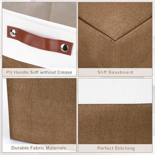 Bagnizer 13x13 Cube Storage Bins, Collapsible Fabric Storage Box, 4 Pack Closet - Image 6
