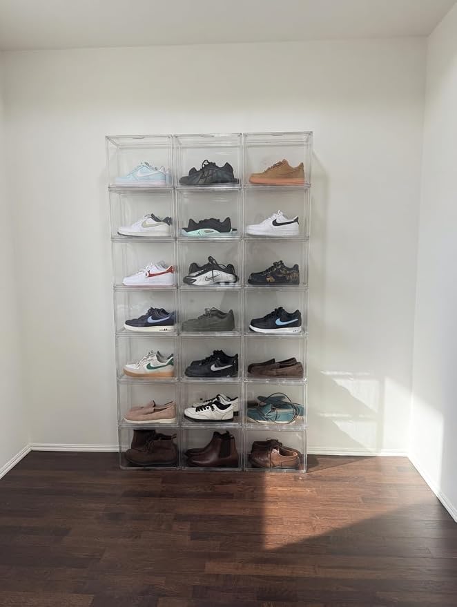 Clear High-Top Sneaker Storage Box, Acrylic Shoe Organizer 1 Pack - Image 9