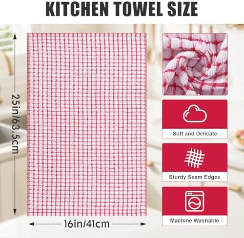 Mordimy Premium Cotton Kitchen Towels 16"x 25", 8 Pack - Image 2