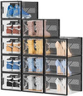 SIMPDIY XL Clear Shoe Storage Boxes, Stackable Shoe Organizer by DecorateYourHome