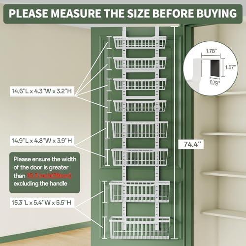 Eastherry Over The Door Organizer，8-Tier Over The Door Pantry Organizer - Image 2