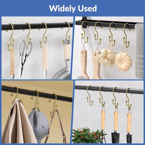 Goowin Shower Curtain Hooks, Anti-Drop Metal Shower Curtain Rings Hooks - Image 6