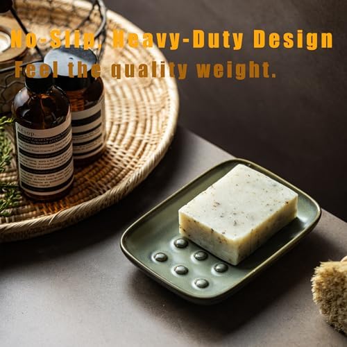 Miamolo Bar Soap Holder, Ceramic Soap Dish - Image 4
