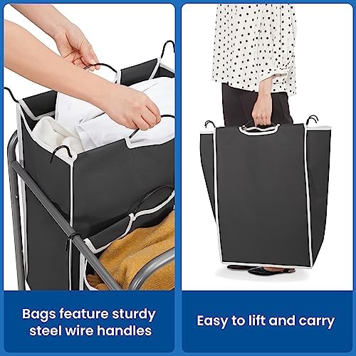 STORAGE MANIAC Laundry Sorter 2 Section, 90L Laundry Hamper - Image 5