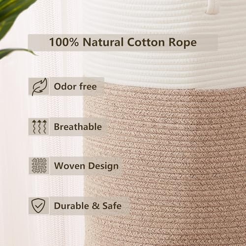 80L Extra Large Hamper Laundry Basket Tall Woven Clothes Hamper - Image 5