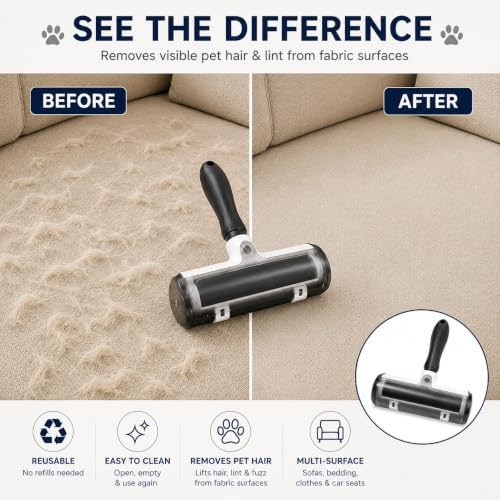 Pet Hair Remover Roller, Reusable Lint Roller - Image 2