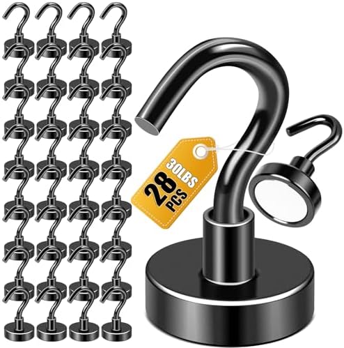 DIYMAG Magnetic Hooks, Strong Magents 28 Pack 30lbs by DIYMAG