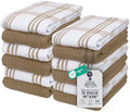 DAN RIVER Tan Kitchen Towels, 12 Pack, 16x26 Inches Absorbent Dish Towels by DanRiver